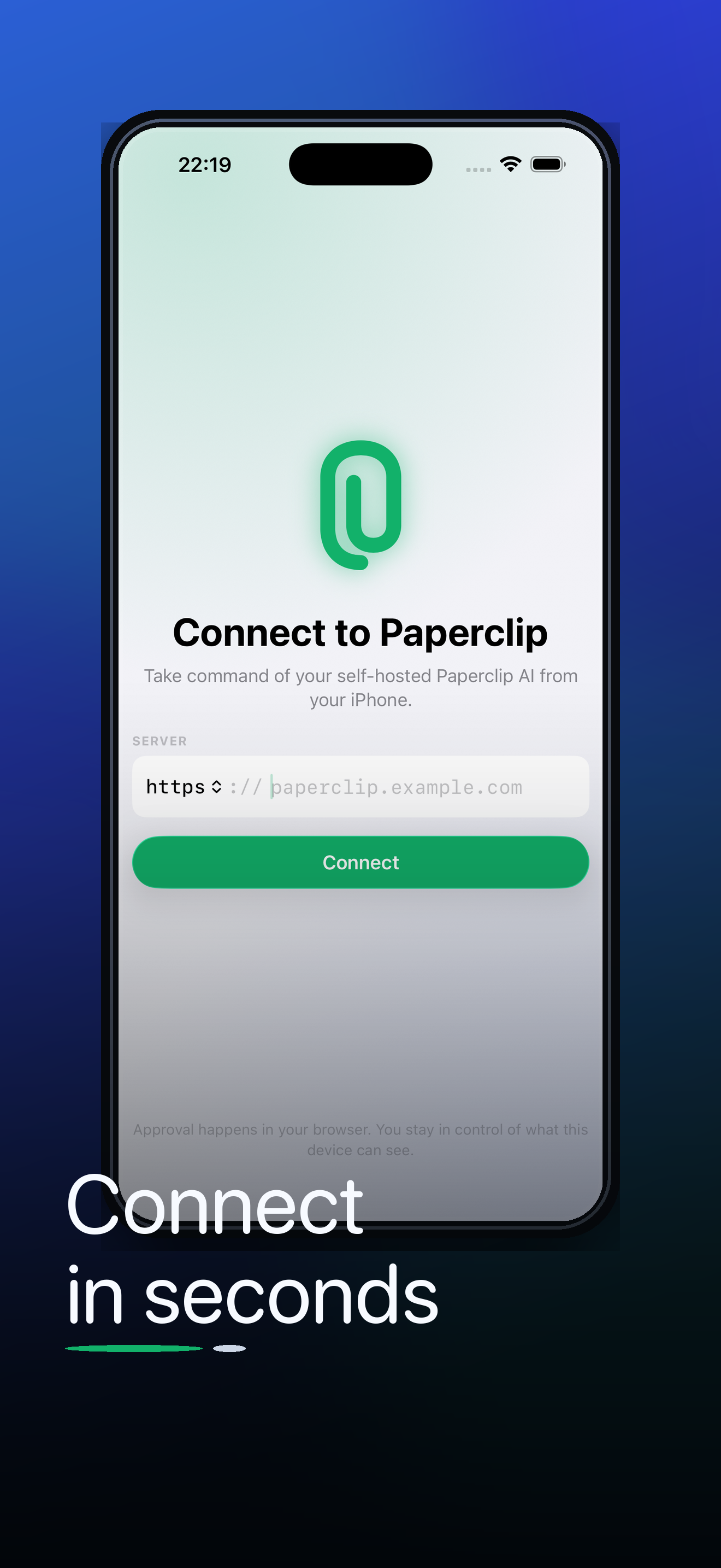 Connect to your Paperclip server