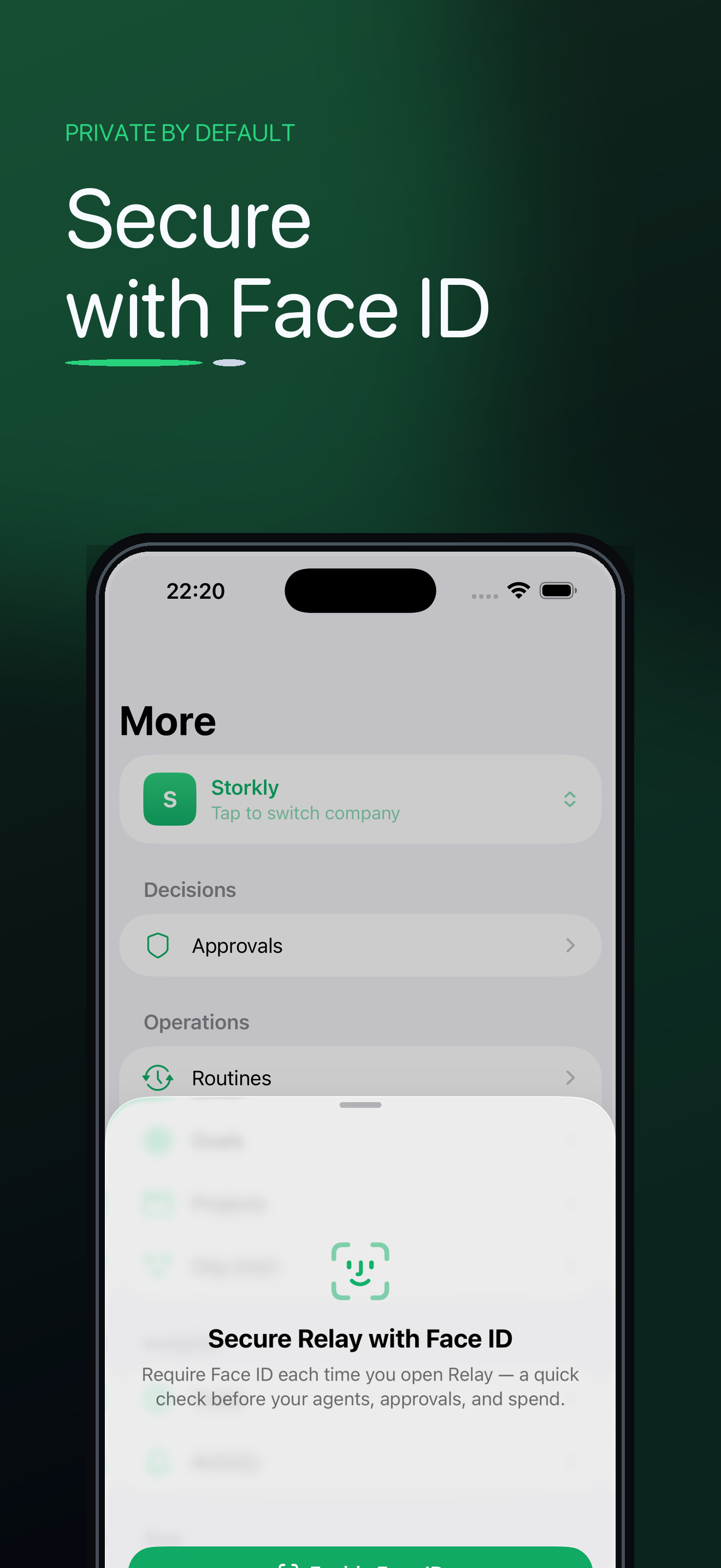 Secure with Face ID